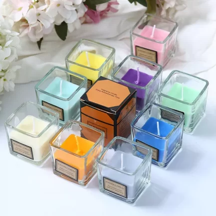 1PC Scented Long Lasting Soy Candles Crystal Stone