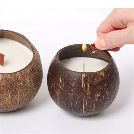 1Pcs Coconut Shell Candle Holder