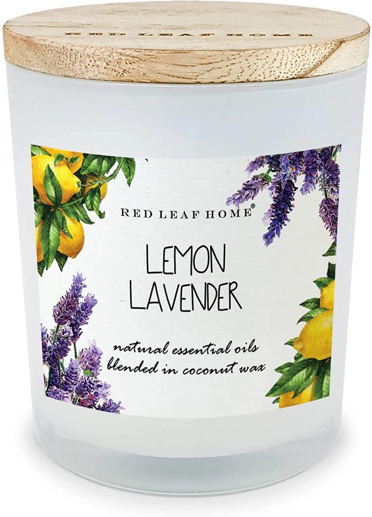 Red Leaf Home Lemon Lavender Candle - Citrus & Floral, Large - 15 Ounce Jar