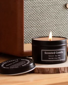 Ins Simple Black Tin Can Scented Candle