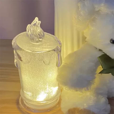 LED Crystal Glow Candle Light Simulation