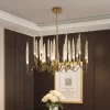 Luxury LED Crystal Chandelier Gold Chrome Bubbles Candles