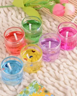 Mini Glass Cup Gel Wax Scented Candles