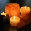 Natural Crystal Rock Candle Holder Decoration Salt Tea Light Stand Stand Candle