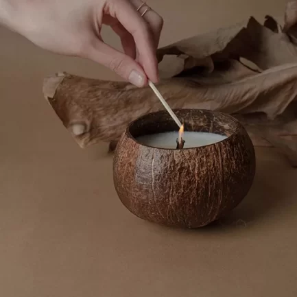 Nordic Simple Coconut Shell Candle Holder