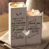 Wood Heart Shape Tea Light Candle