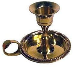 New Age Brass Chamberstick Tapered Candle Holder